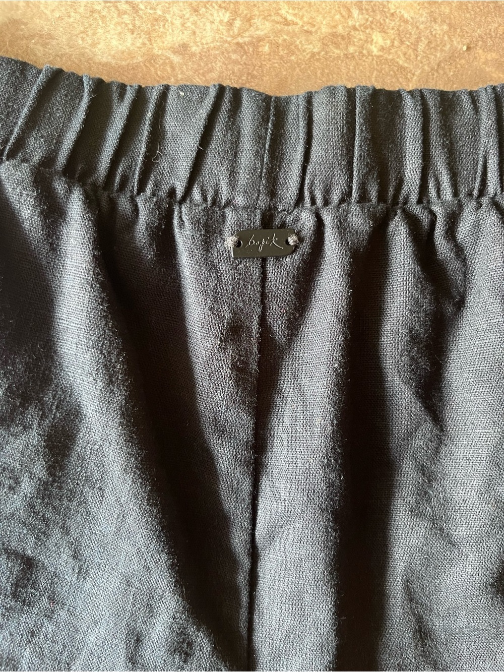 Women's Black Linen Blend Elastic-Waist Shorts Resort Summer Beach Size Small - Picture 3 of 8